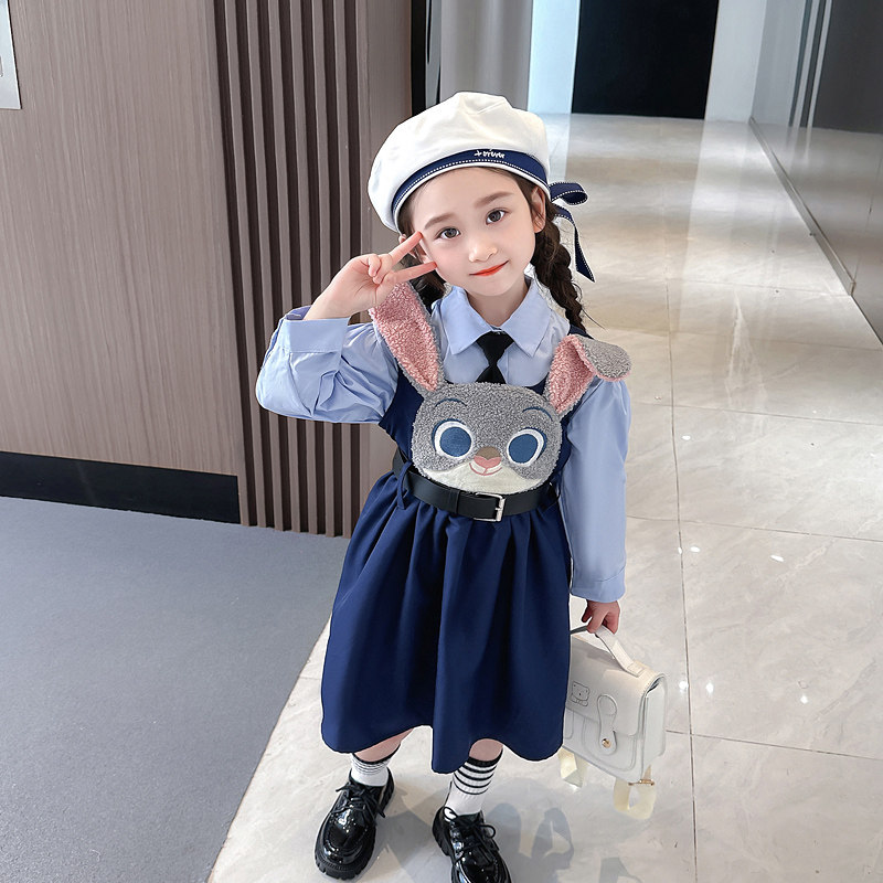 兔子警官女童秋装连衣裙