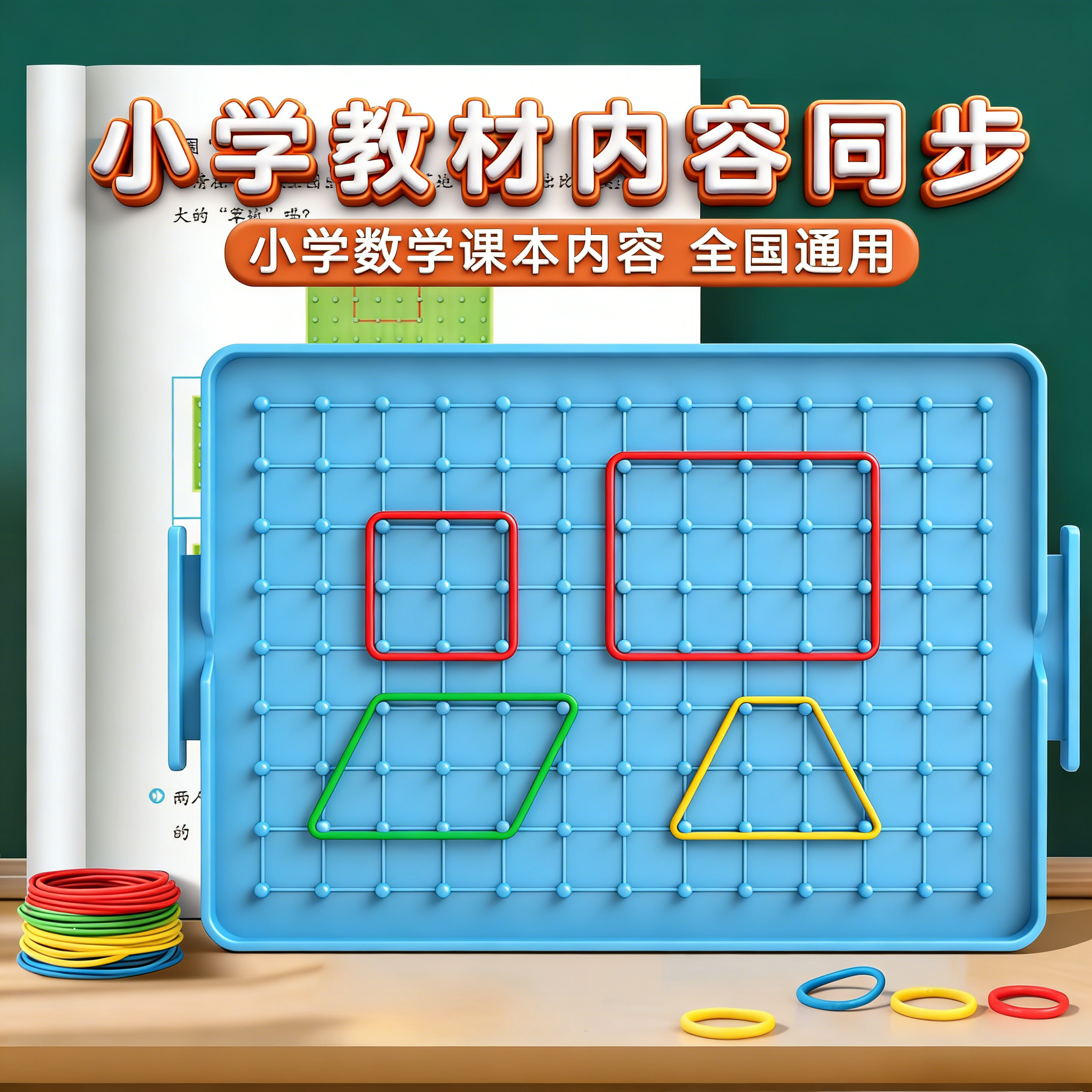 钉子板一年级小学生数学教具几何图形认知七巧板几何片组合套装课堂操作材料学生用几何图形拼搭工具数学启蒙,文具电教/文化用品/商务用品,教学标本/模型,淘宝优惠券,粉丝福利购,淘宝优惠卷