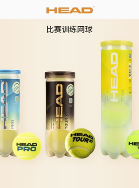 HEAD海德金罐张之臻同款网球训练桶装3粒装tourXT/team比赛球耐打
