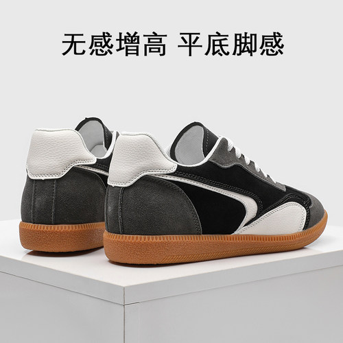 增高鞋7cm2025秋季新款男女同款复古百搭运动鞋轻便内增高德训鞋