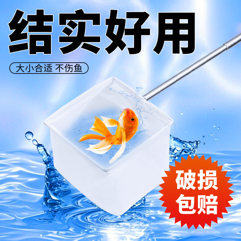 鱼捞捞鱼网鱼缸网捞不锈钢小鱼小号3D渔捞抄网网兜密网手抄网虾捞