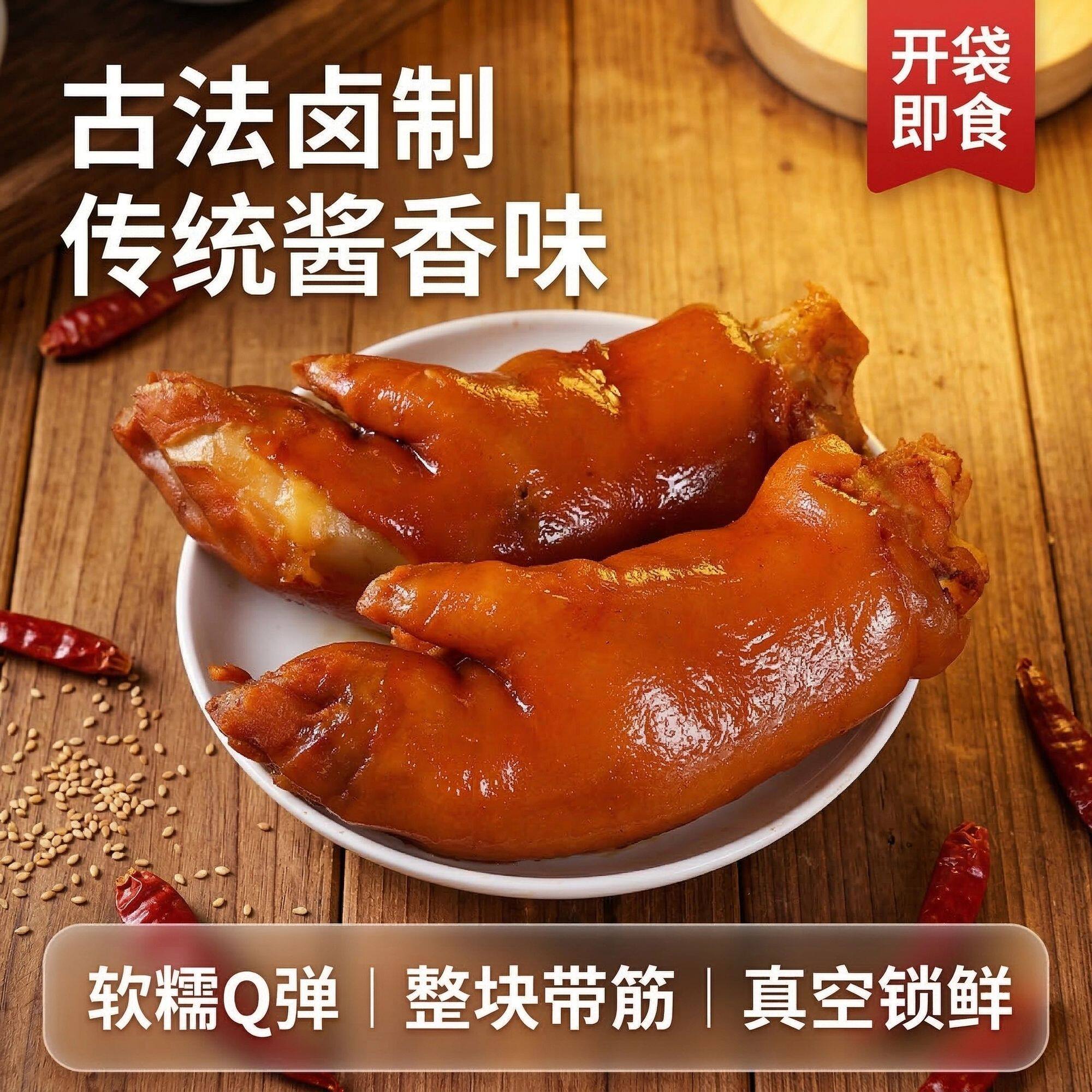 即食酱卤猪蹄真空猪爪卤味即食凉菜猪肉熟食山东特产猪手