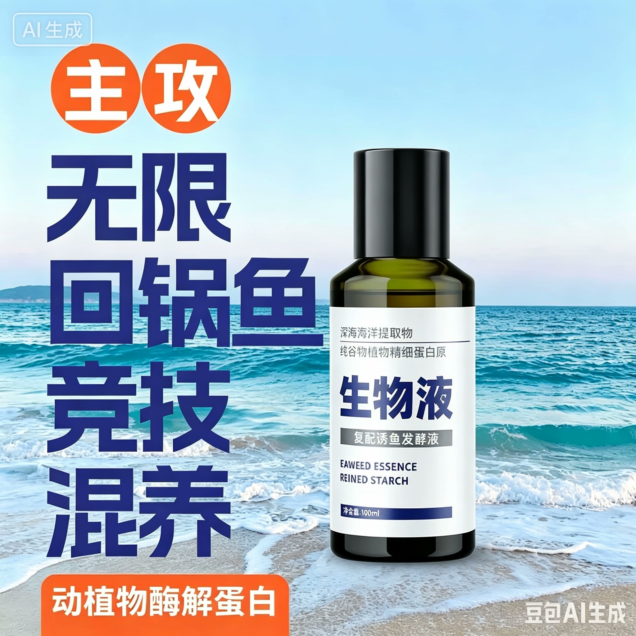 强效生物液药水小药鱼饵窝料诱食开口黑坑添加剂鲤鱼野钓青草诱鱼