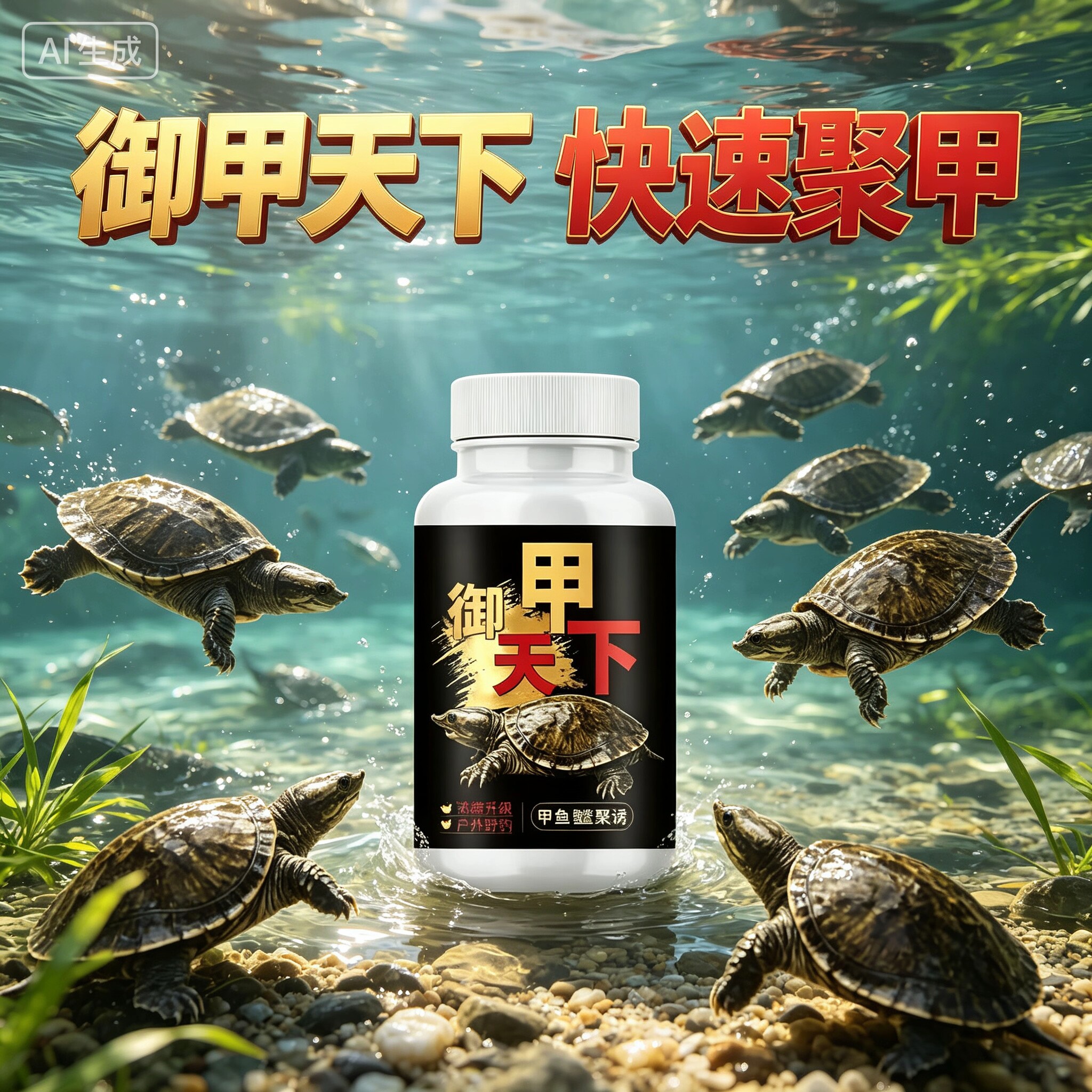 御甲天下钓鱼小药粉野钓户外甲鱼老鳖王八水脚团鱼诱食开口生物素