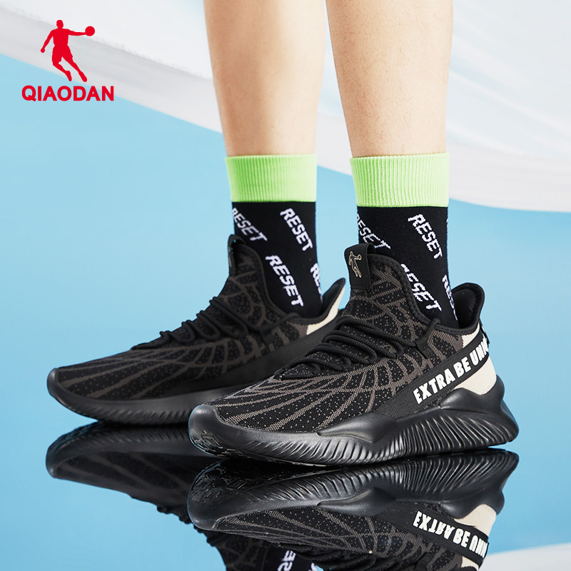 中国乔丹跑步鞋男鞋2024夏季新款针织网面透气轻便运动鞋男休闲鞋