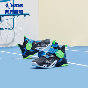 乔丹商场同款童鞋儿童篮球鞋男童春季魔术贴中大童战靴运动鞋男鞋