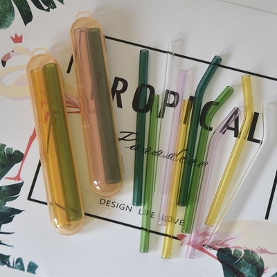 玻璃吸管便携非一次性耐高温食品级喝水杯子透明珍珠奶茶粗管