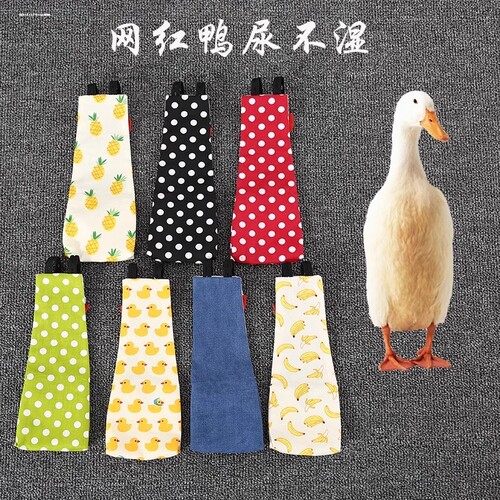 宠物鸡鸭鹅尿不湿鸡屎红色防拉屎粪兜柯尔鸭衣服乱拉尿片清洁用品