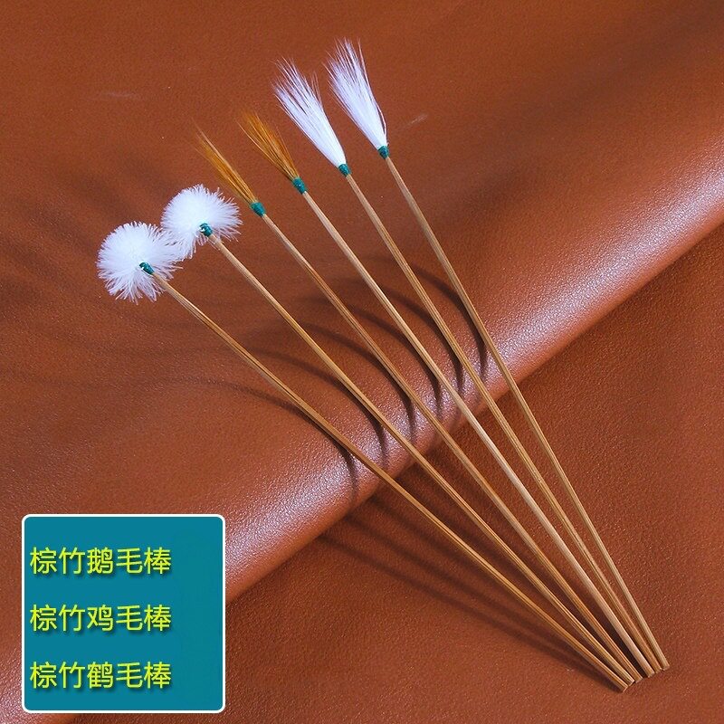 天艺采耳毛棒专业掏耳工具银针鹅毛棒竹柄鸡毛棒白鹤毛棒马尾套装