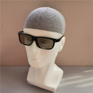 帽子男瓜皮帽礼拜帽回族新款阿拉伯薄款帽子透气男帽回民针织帽