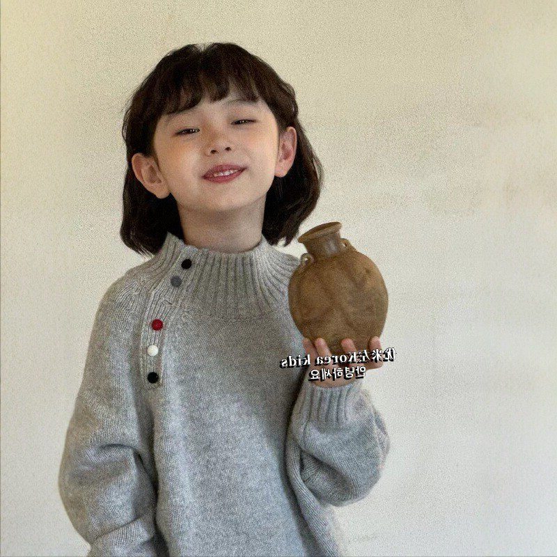 女童毛衣25秋冬儿童半高领针织衫