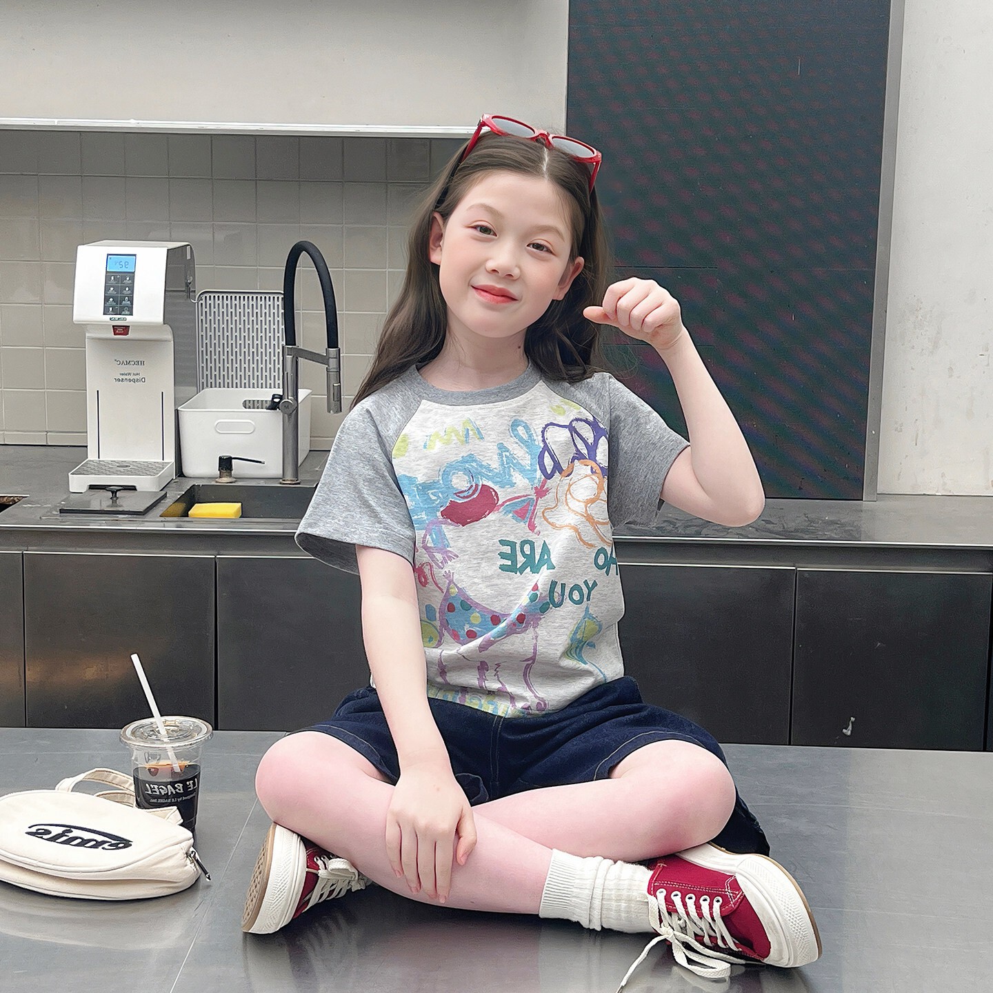 女童夏季短袖T恤宽松洋气