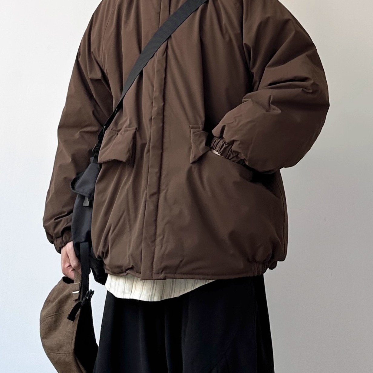 日系复古立领棉衣外套男女冬季