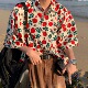 夏港风复古玫瑰花满印短袖 衬衫 男女夏威夷沙滩风情侣vintage衬衣