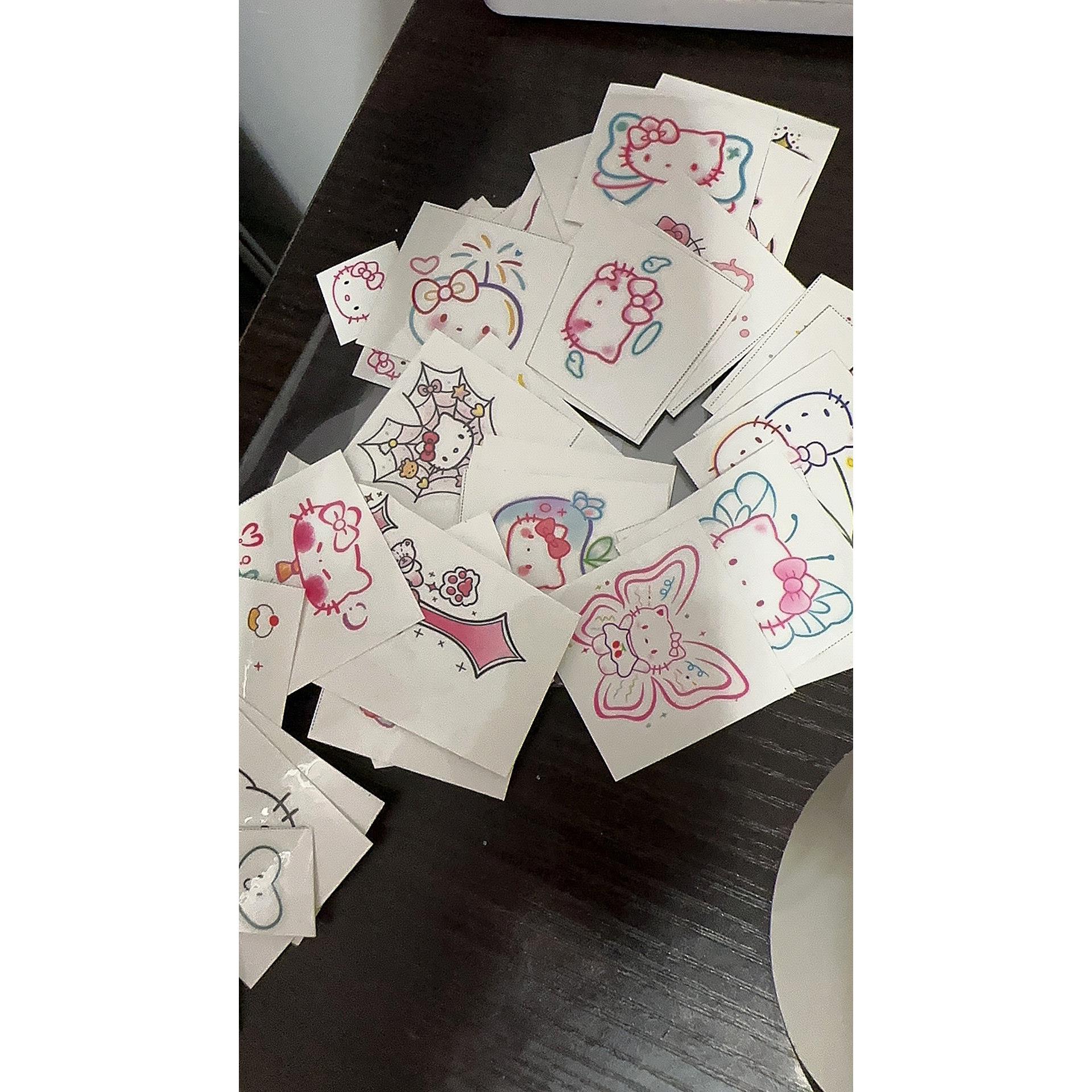 HelloKitty猫纹身套餐贴纸彩色防水持久逼真小清新甜酷花臂可水洗