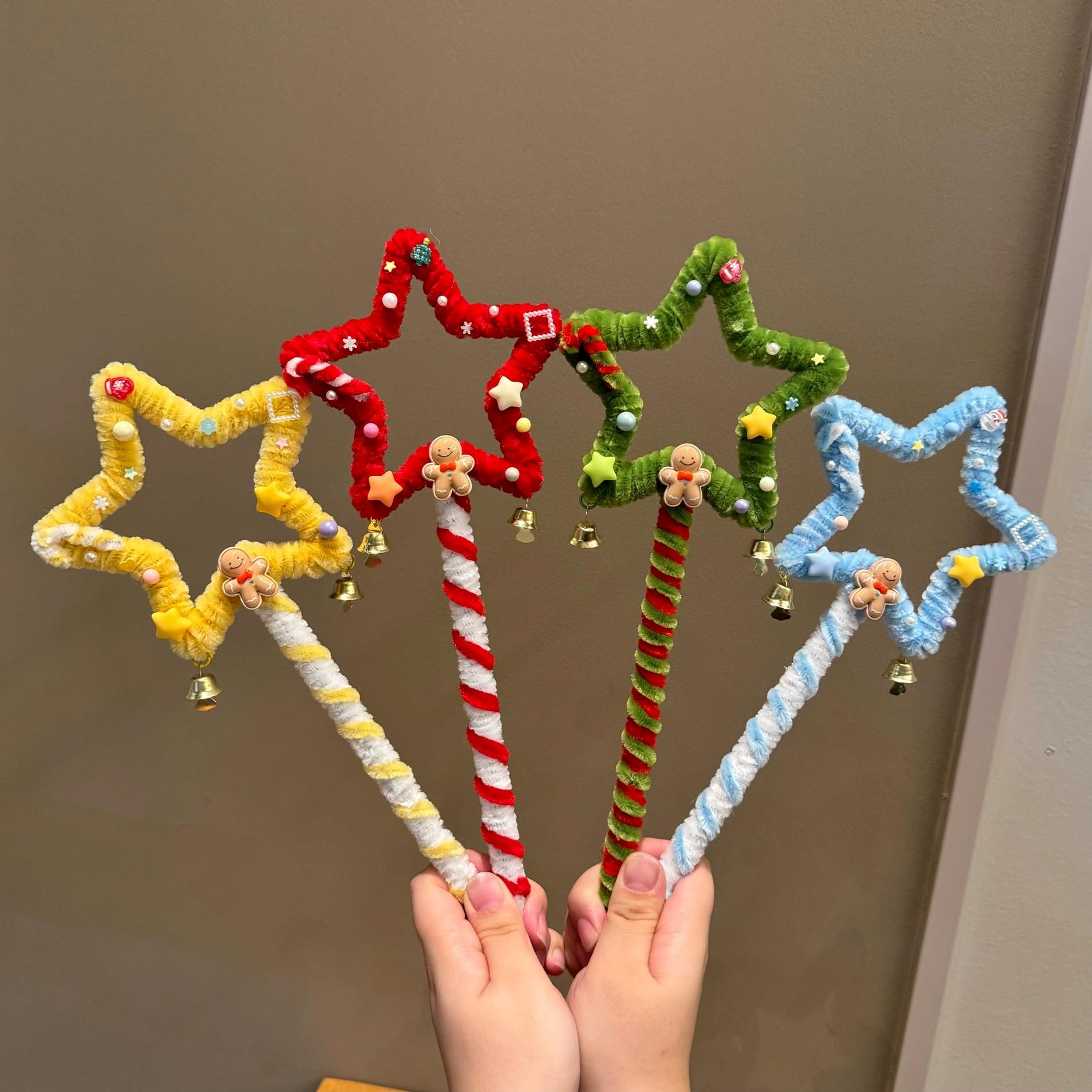 圣诞节星星魔法棒成品diy