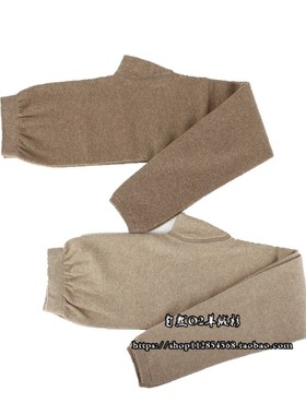 无染色女士保暖裤粗纺纯羊绒羊绒裤黑色无缝打底裤时尚百搭裤