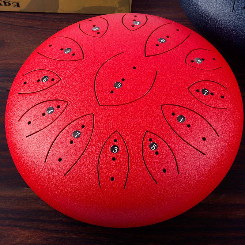 空灵鼓13音12寸钢舌鼓色空鼓无忧鼓手碟梵音鼓初学手鼓彩色空灵鼓