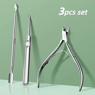 3pcs Set Nail Cuticle Nipper Scissors Trimmer Clipper Dead S