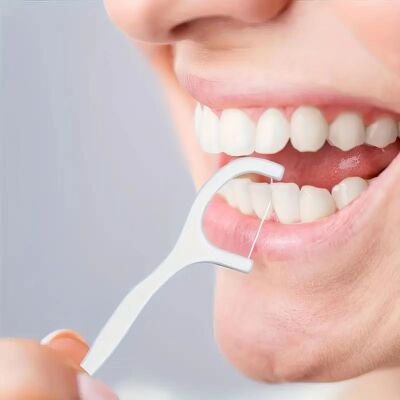 50 Pack Dental Floss, Easy To Use Dental Floss Stick, Used f