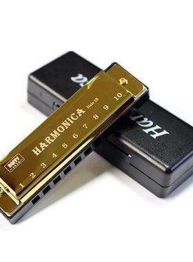 Harmonica Key of C 10 Hole Diatonic Harmonica C with Case fo