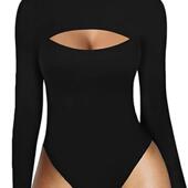 necked 修身 long slim High jumpsuit高领长袖 sleeved fit 连体衣