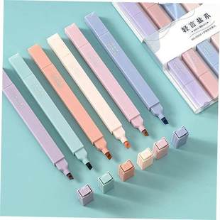 6PCS Pastel Highlighters Fluorescent Pen Highlighter