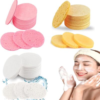 10 packs of compressed facial sponges, suitable for daily cl