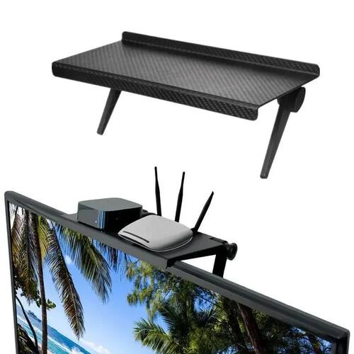 Computer and TV screen storage rack, wireless router, decode