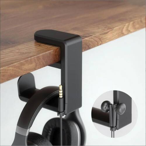 Desk Earphones Holder Universal Adjustable Rotatable Cable C