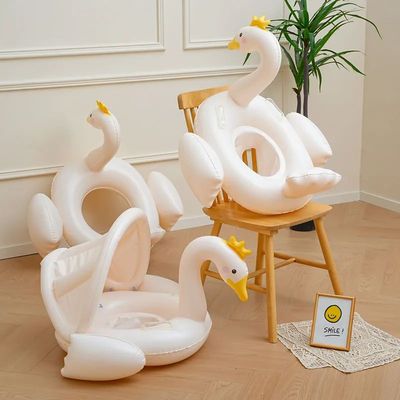Inflatable Flamingo Pool Float Baby Swimming Ring Summer Bea