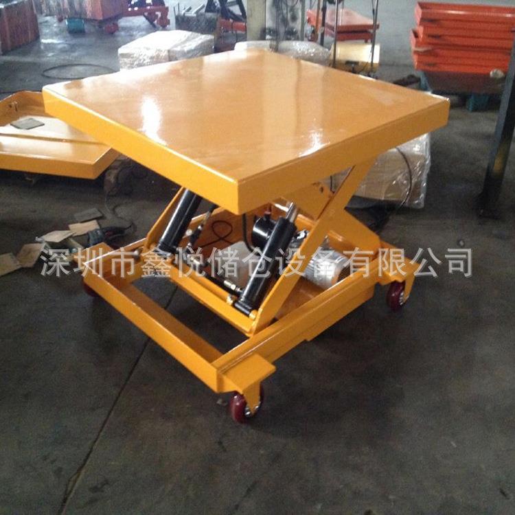 充电式模具电动平台车半自动升降台移动式液压举升机