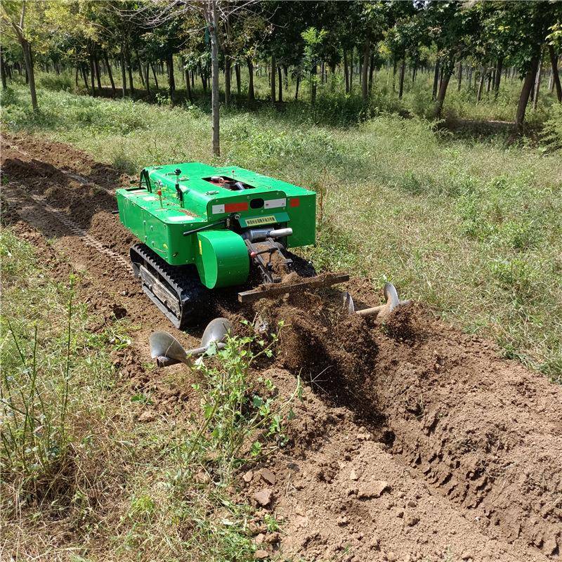 小型履带式旋耕机多功能果园开沟施肥机柴油40马力遥控开沟机
