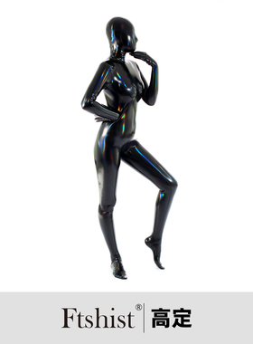 Ftshist 乳胶氨镭射光泽漆皮kigurumi全包紧身衣zentai 量身定制