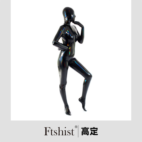 Ftshist 乳胶氨镭射光泽漆皮kigurumi全包紧身衣zentai 量身定制