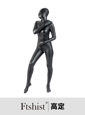 Ftshist 乳胶皮光泽豹纹kigurumi全包紧身衣zentai 量身定制