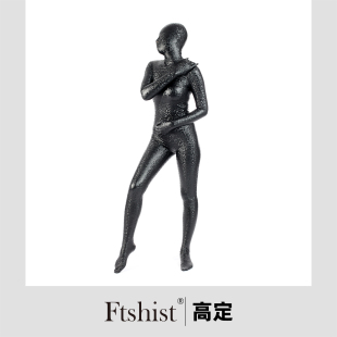 Ftshist 量身定制 乳胶皮光泽豹纹kigurumi全包紧身衣zentai