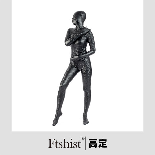 Ftshist 乳胶皮光泽豹纹kigurumi全包紧身衣zentai 量身定制