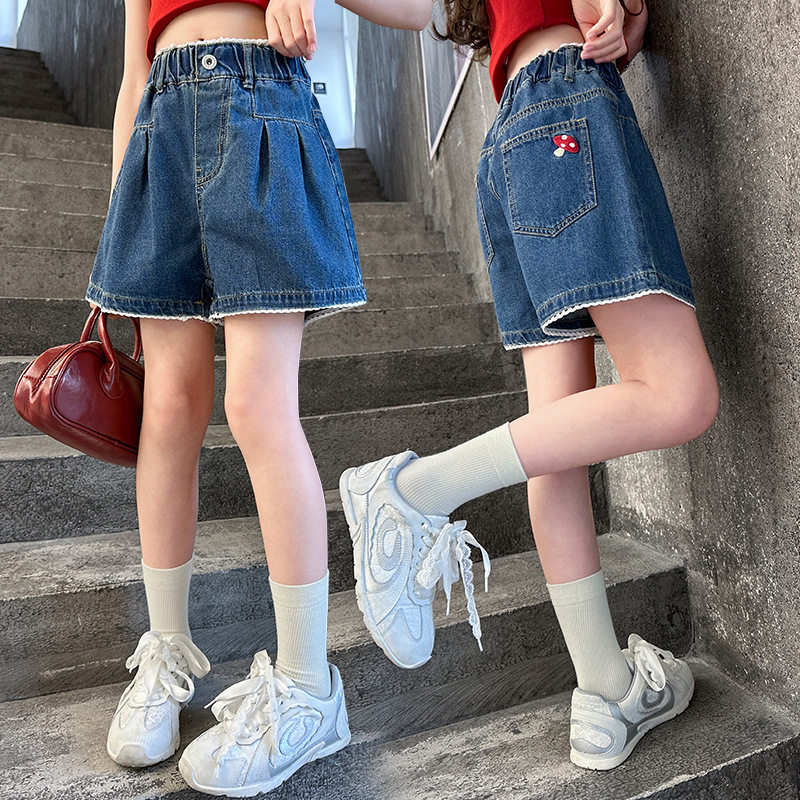 NEXT AINI女童牛仔短裤夏季儿童薄款牛仔裤女大童韩版短裤潮款