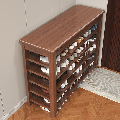 新中式纯实木五层鞋架