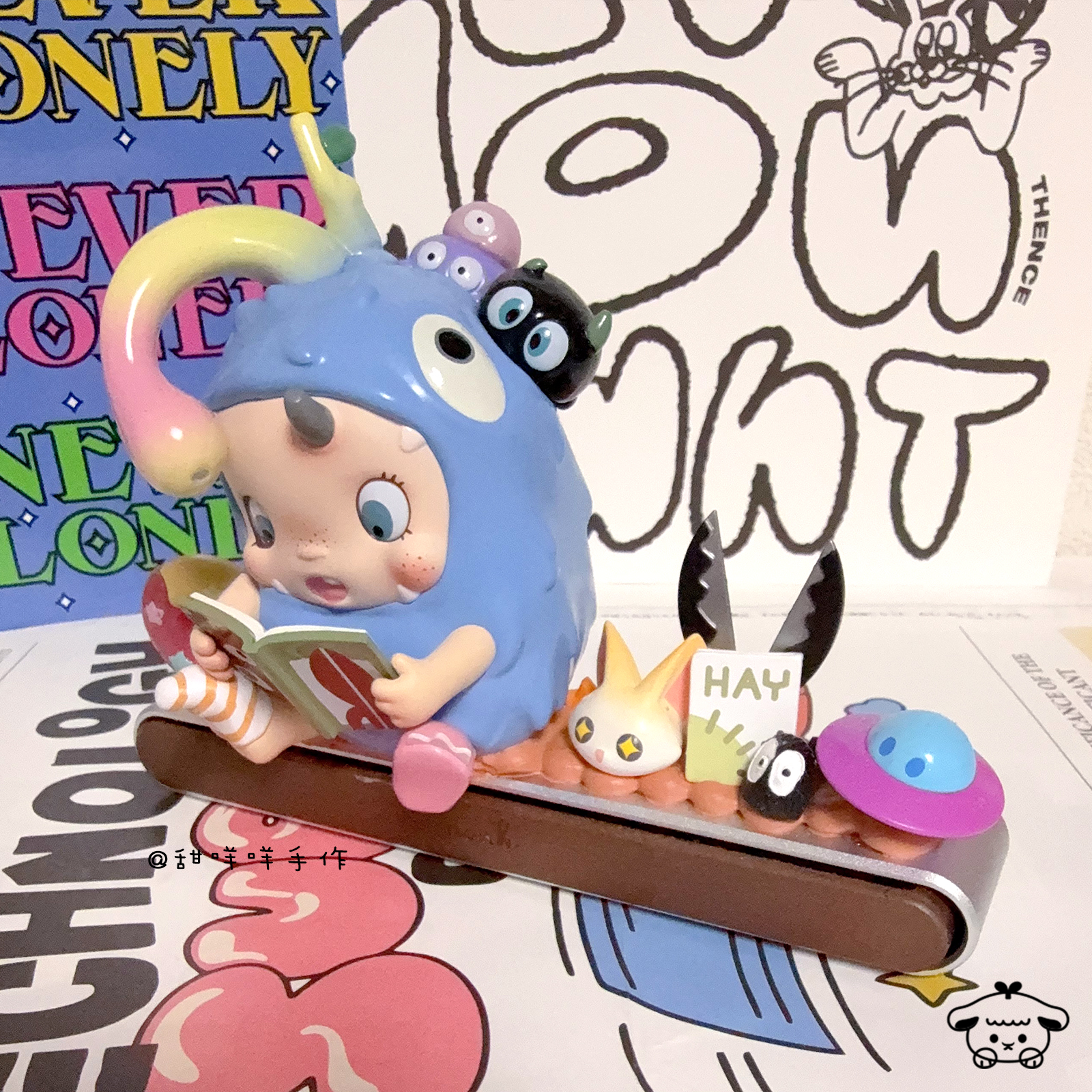 POPMART泡泡玛特 POLAR 奶油胶手工制 停车牌 隐藏号码牌