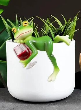 Miniature Frog Figurines Plant Decorations for Pots, Funny F