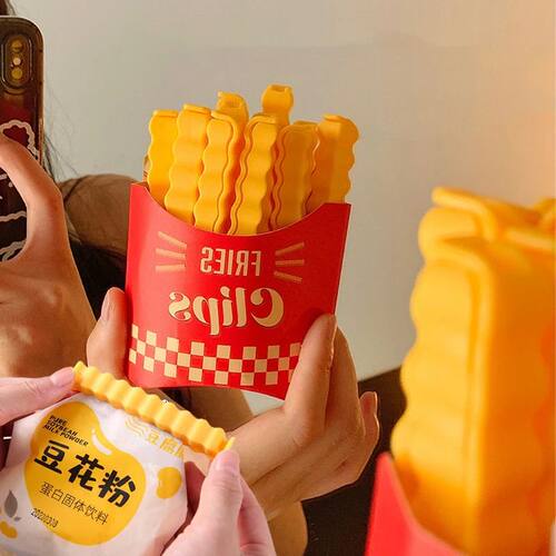 12PCS French Fry Shaped Sealing Clip Food Clips Plastic Bag