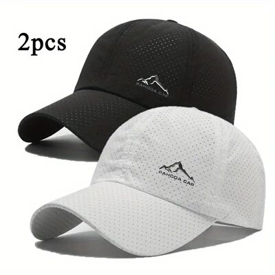 2PCS Unisex Baseball Caps Summer Quick drying Breathable Hat