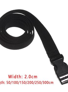 Travel Tied Black Durable Nylon Cargo Tie Down Luggage Lash