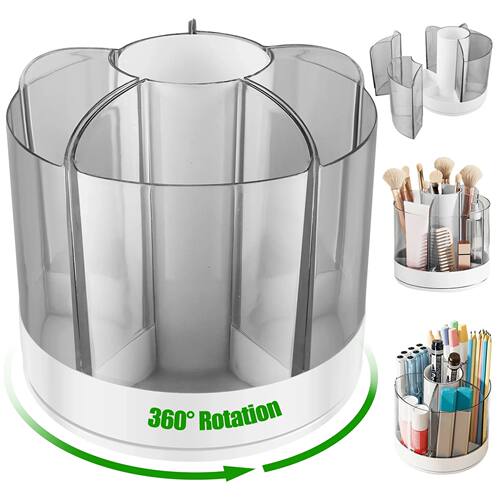 360° Rotating Pencil Organizer Large Capacity Round Desktop
