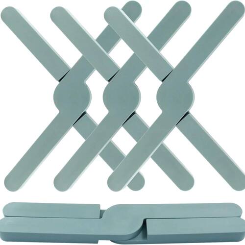 3 Pack Heat-Resistant Foldable Silicone Trivets,Folding Triv