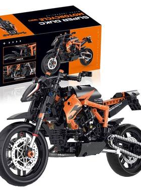 1:8 Motorbike Model Building Blocks Sets Racing Moto Bricks