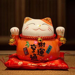 1pc Chinese Lucky Cat Welcoming Waving Hand Beckoning Fortun
