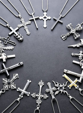Necklace Men's long cross sweater chain accessories项链男